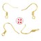 80 Pieces/40 Pairs, Gold Earring Hooks Ear Wires Fish Hooks, 240pcs Hypo-allergenic Jewelry Findings Parts with Jump Rings and Clear Silicone Earring Backs Stoppers for DIY Jewelry Making (14K Gold)